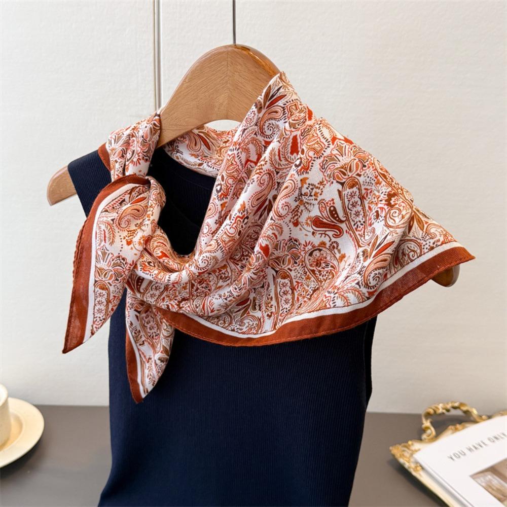 New 65*65cm Square Scarfs Warm Breathable Headscarf Soft Cotton Lightweight Bandana Wraps Women