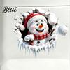 Holiday Bathroom Decor Christmas Cracked Toilet Lid Stickers Cute Snowman Breaking Through Wall Design Self Adhesive Cover Seat Decals Waterproof