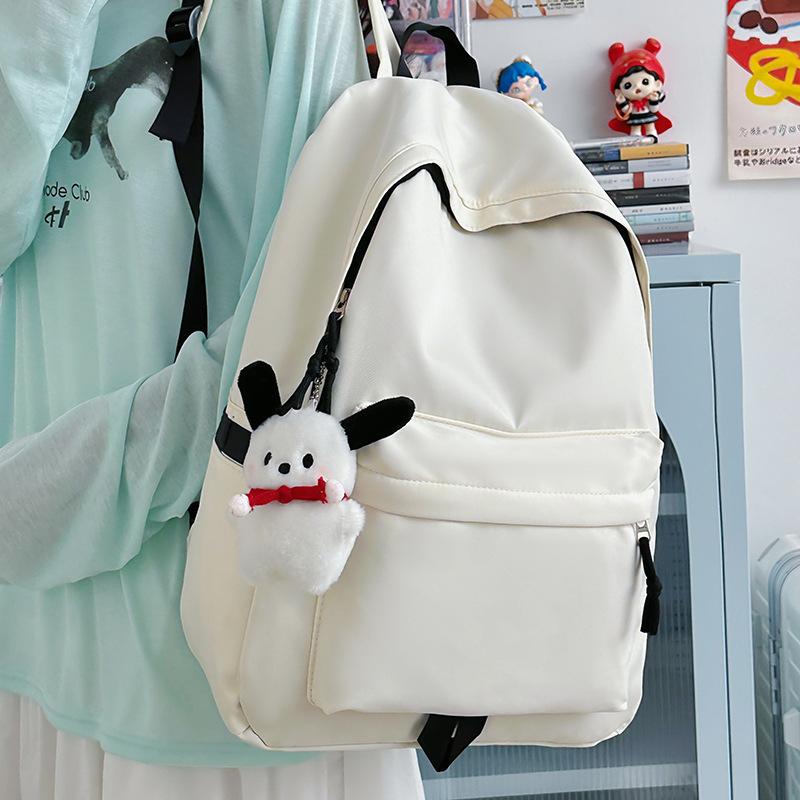 Backpack Large Capacity Travel Backpack Solid Color Simple Junior High School Student Leisure Japanese High School Student Versatile School Bag