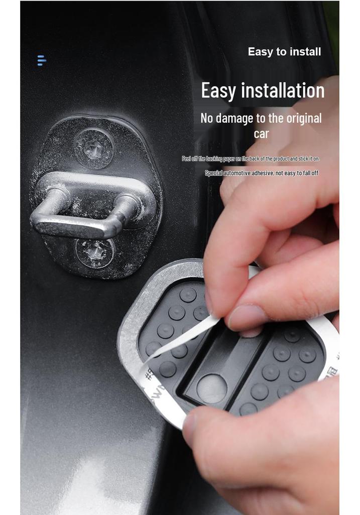 Jetour X95 Car Door Lock Silicone Protective Cover - Anti-rust, Dustproof, Shock-absorbing Decorative Buffer