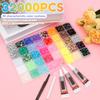 32000pcs Resin Jelly Rhinestones for Bedazzling Mixed-Color 3mm Flatback Gems for Diamond Art Bedazzler Kit for Nail Art Craft