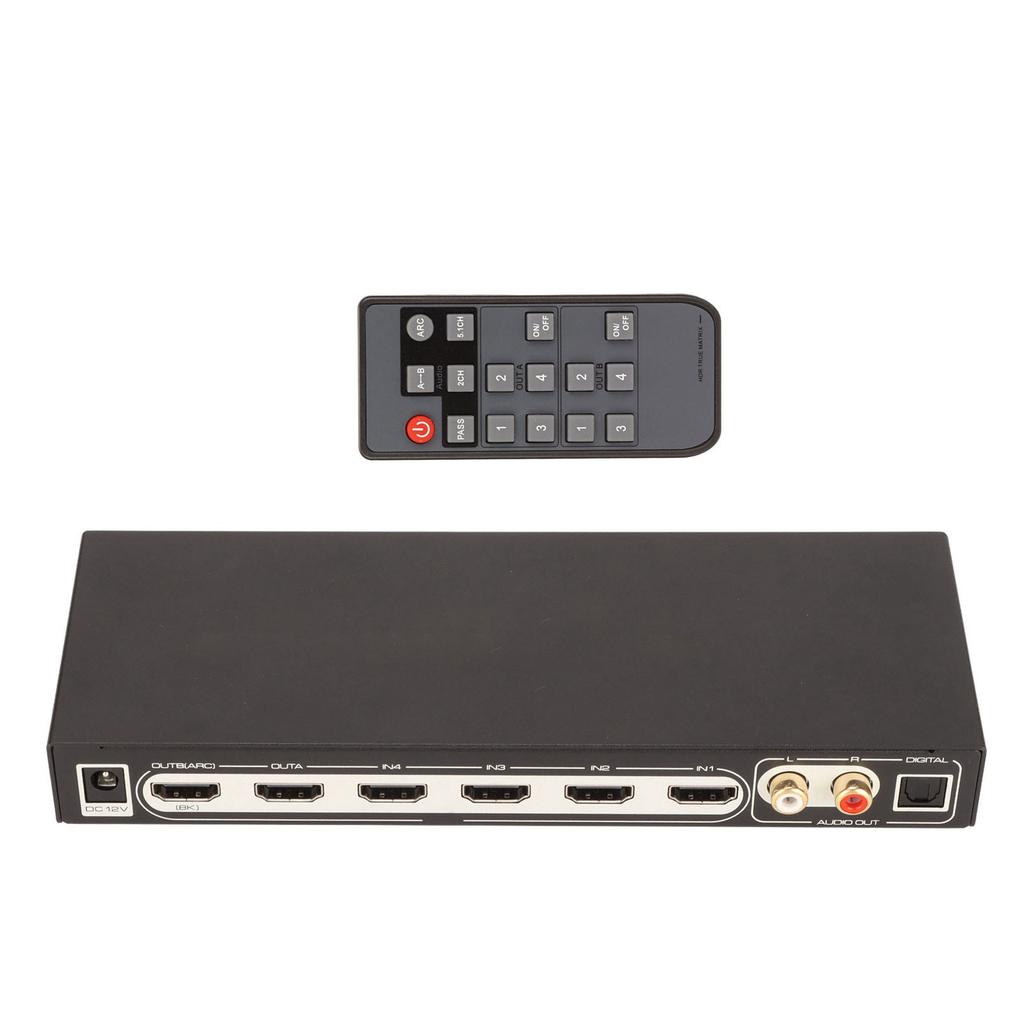 4x2 HD Multimedia Interface Matrix 8K 60Hz HDR ARC 40Gbps HD Matrix Switcher Extender with IR