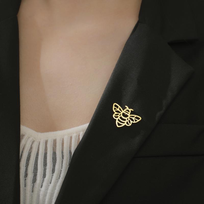 Crown Bee Butterfly Snowflake Lapel Pins Women'S Brooch Gold Color Suit Collar Badges On Backpack Stainless Steel Jewelry