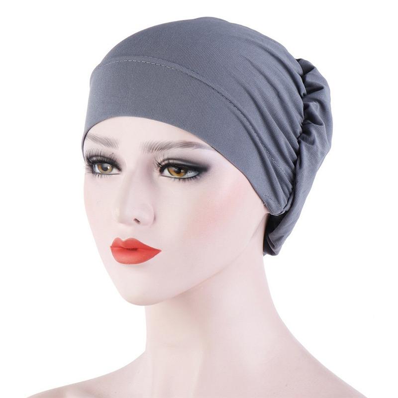 New Fashion Printed Turban Hat Classic Cap Muslim Stretch Head Scarf Hat Cap Turban Bonnet Women Inner Chemotherapy Underscarf