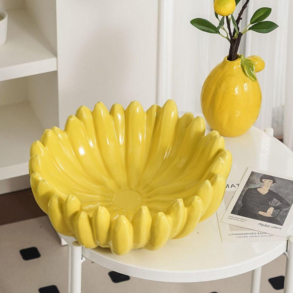 Durable Banana Shaped Storage Tray Ceramic Dessert Plate Multi-Function Storage Container Dinner
