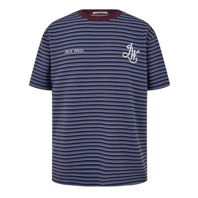 Jack Wills Mens Striped Ottoman T-Shirt