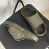 Men's Outer Slippers Premium Outdoor Casual Non-slip Wear-resistant Word Beach Shoes 371299 Olive green-J