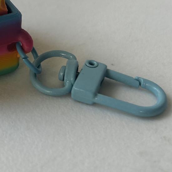 3D Printed Rainbow Cheese Keyboard Fidget Toy Stress Anxiety Relief Mechanical Keyboard Clicker Keychain Decompression Button Sensory Toy