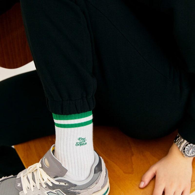 FEEL LOW SOPHIE LOGO SOCKS GREEN 3pcs