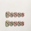 Handmade Cat Eye Short Square Oval Press On Nails With Bowknot Pearl Diamond Flower Star Decor Detachable Full Cover