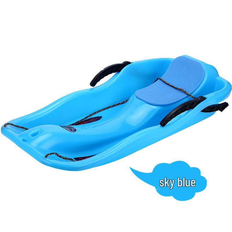 Dual-Person Thickened Grass Slide Board for Children & Adults - Snowflake Design, Sand & Lawn Compatible.