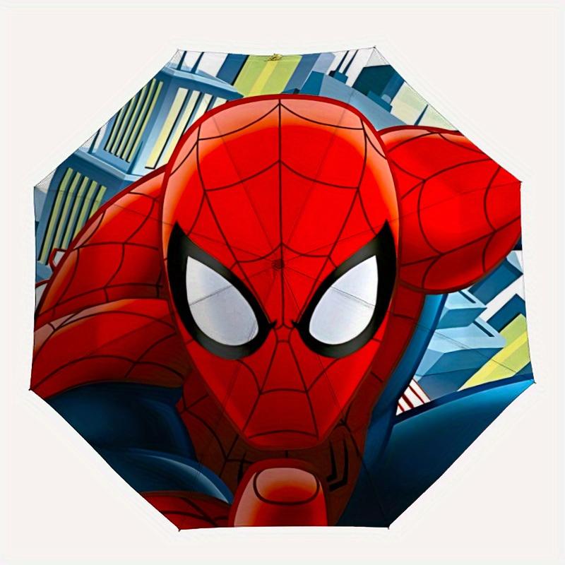 

1pc Spider-Man Automatic Folding Umbrella - Portable Foldable Design with 8 Ribs, Durable Plastic & Iron Frame, Outdoor Umbrella yy250731037