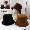 New Double-sided Light Board Corduroy Bucket Hat Women's Thermal Basin Hat Showing Face Small Bucket Hat
