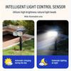 Utendørs Dobbelthodet Solcelle Smartlys, IP65 Jordspydlys, Fire Lysmoduser, Lyskontrollsensor Utendørslys