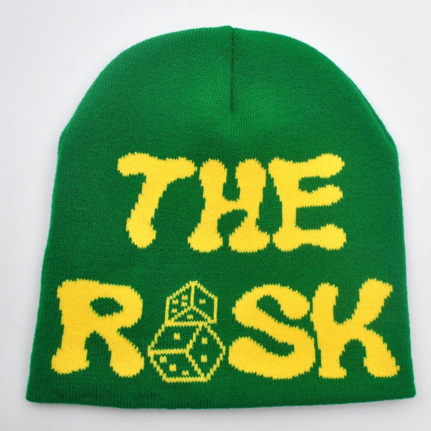 

Вязаная шапка с вышивкой букв и кубиков, зимняя шапка, шерстяная шапка, для парней и девушек, хип-хоп, осень и зима Adjustable зелёный