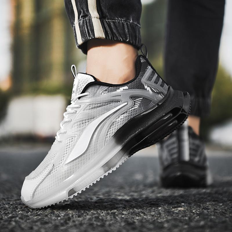 Pár tenisových bot Muži Síťovina Prodyšná Plochá Fashuon Outdoorové Sportovní Šněrovací Vycházková obuv Pánské tenisky odolné proti opotřebení