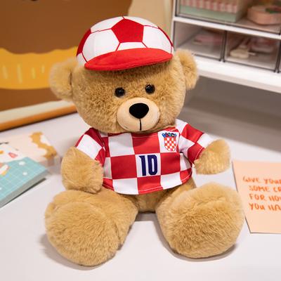 Jersey Teddy Bear Doll Stuffed Bear Toy Basketball Football Doll Teddy Bear Plush Toy Children's Toy Birthday Gift