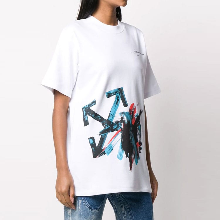 OFF WHITE SS20 T Shirts Women's Crew Neck Moderate Straight Fit OWAA072R20H841280130