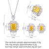 Autumn New Fashion Women's Light Luxury Zircon Micro Inlaid Necklace Set Ring Set Party Holiday Gift