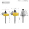 Durable 1/4" Shank 6mm Shank Grooving Milling Cutter with 7 Bearings Woodworking Anti-high Temperature Industry Tools