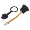 Type C 3.1 Female To Male Panel Mount Adapter 0.1m FPC Cable IP67 Threaded USB C 3.1 Panel Mount