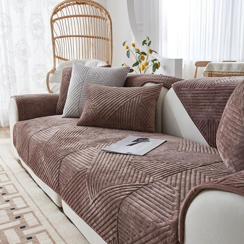 Living Room Sofa Cover Cotton Couch Cover Jacquard Nordic Sofa Cushion Four Seasons Daybed Towel L-shaped Sofa Protective Case