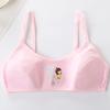 Reggiseno sportivo stampato carino di colore puro per ragazze adolescenti Biancheria intima di cotone traspirante imbottita per spaghetti morbida