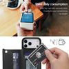 For iPhone 17/Air/17 Pro/17 Pro Max Wallet Case With Card Holder,PU Faux Leather Kickstand Card Slots Case,Double Magnetic Clasp