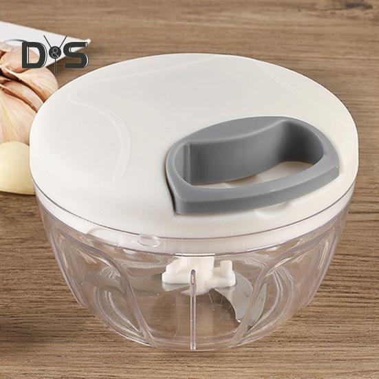 500/900ml Mini Garlic Chopper Clear Useful Spices Meat Garlic Chopper