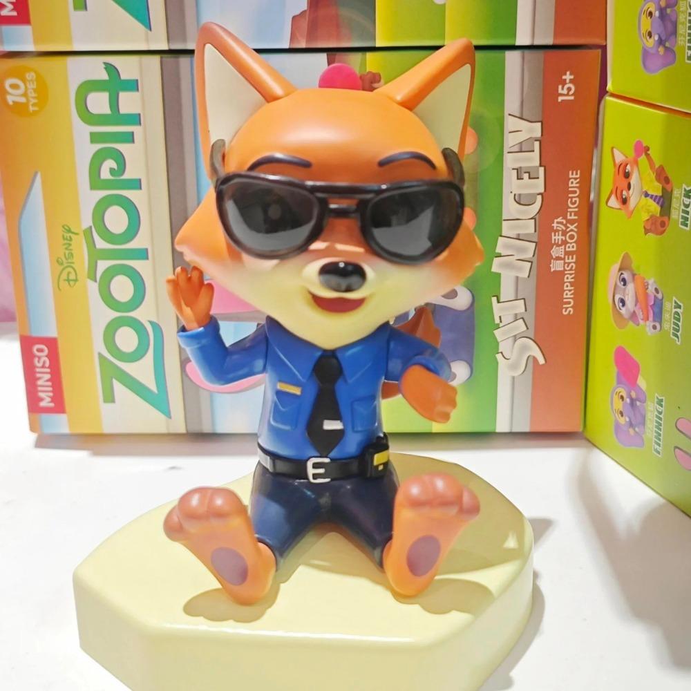 

MINISO Zootopia Just Sit in The Series Blind Box Judy Hopps Nick Desktop Decoration Collection Ornaments Children Birthday Gifts