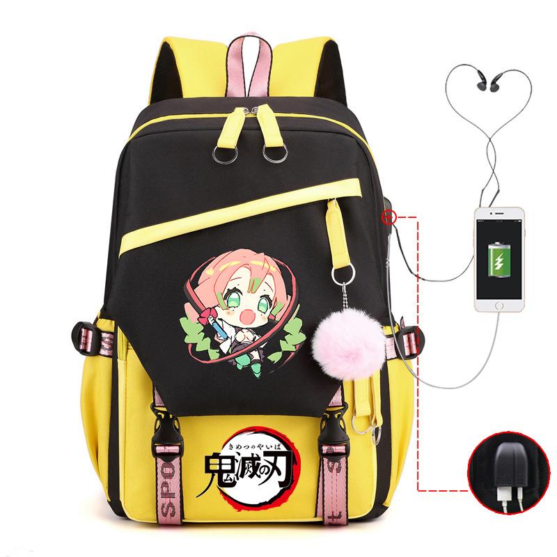 Kimetsu no yaiba ghost column peripheral printing schoolbag junior high school student high school multi-functional schoolbag