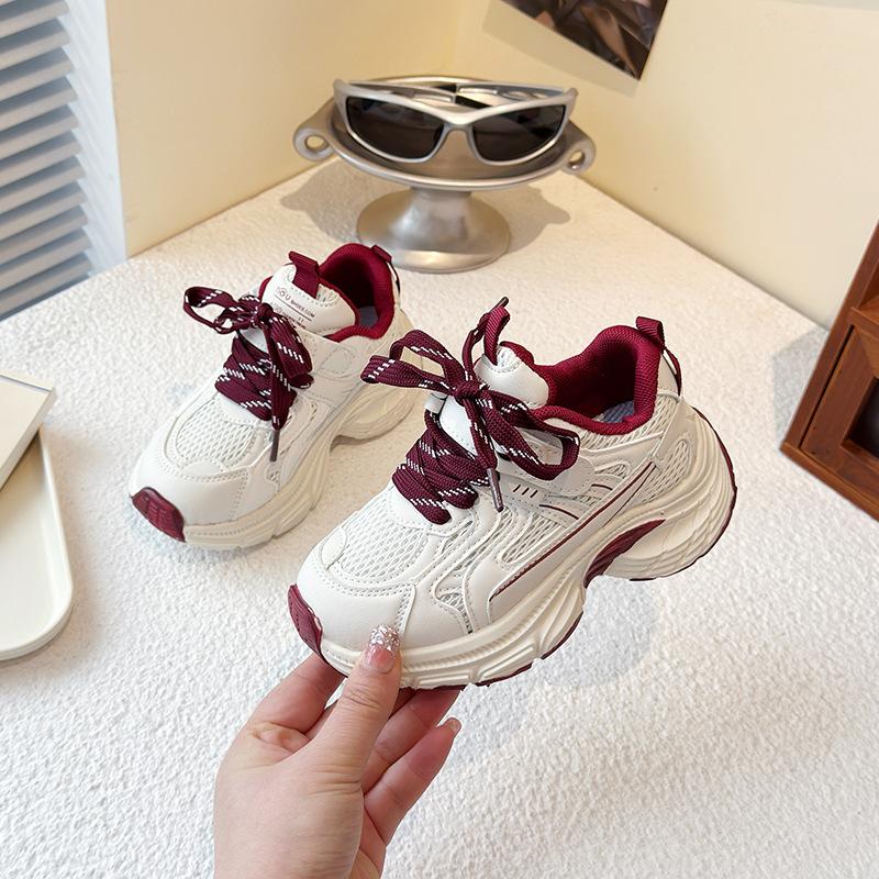 Boys' sneakers 2025 new spring and autumn girls' shoes lightweight children's little white shoes breathable spring dad shoes