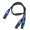 Microphone Y Splitter Cable 3 Pin Dual XLR Female to 3 Pin Male XLR Cable Anti Interference Hi Fi Sound Quality for
