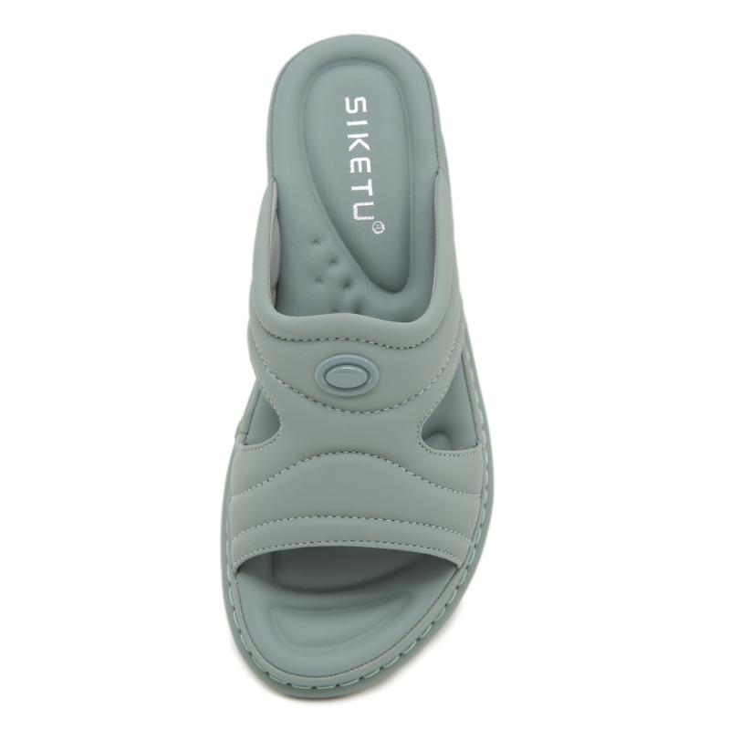 Frühlings- und Sommer-Europäische Sandalen für Damen Bequeme Hausschuhe für draußen Große Größe Lässig Leicht Süß Dicksohlige Hausschuhe