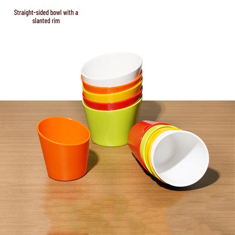 Melamine Colorful Slanted Salad Bowl