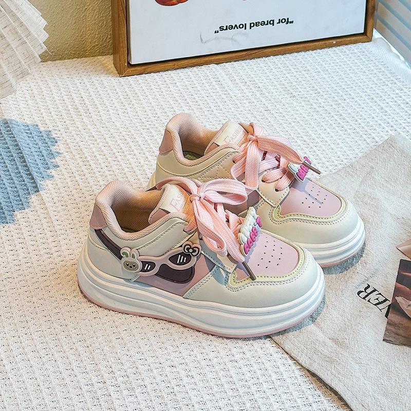 

Туфли для девочек 2025 новые детские весенне-осенние туфли модные интернет-знаменитости студенческие спортивные и повседневные туфли универсальные белые туфли 26