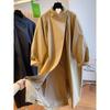 Women's Spring Stand Collar Plus Size Casual Oversized Trench Coat Mid-Length Solid Color Minimalist Elegant Commuter Jacket