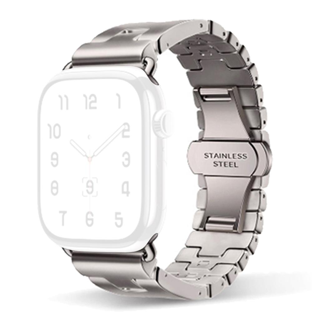 Replacement Strap For Apple Watch Series 10 Ultra 9 8 7 SE 6 5 4 3 2 1 46mm 49mm 45mm 44mm 42mm H Type Metal Watch Band