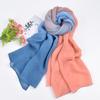 Autumn and Winter New High Quality Balinese Yarn Twill Wrinkled Long Scarf Breathable Pleated Wrapped Shawl