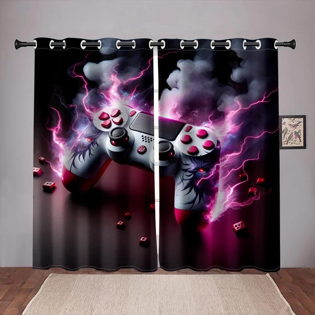 3D lightning Cool Gamer Controller Switch Cheap Window Curtain Blinds For Living Room Kids Bedroom Bathroom Kicthen Door Home De
