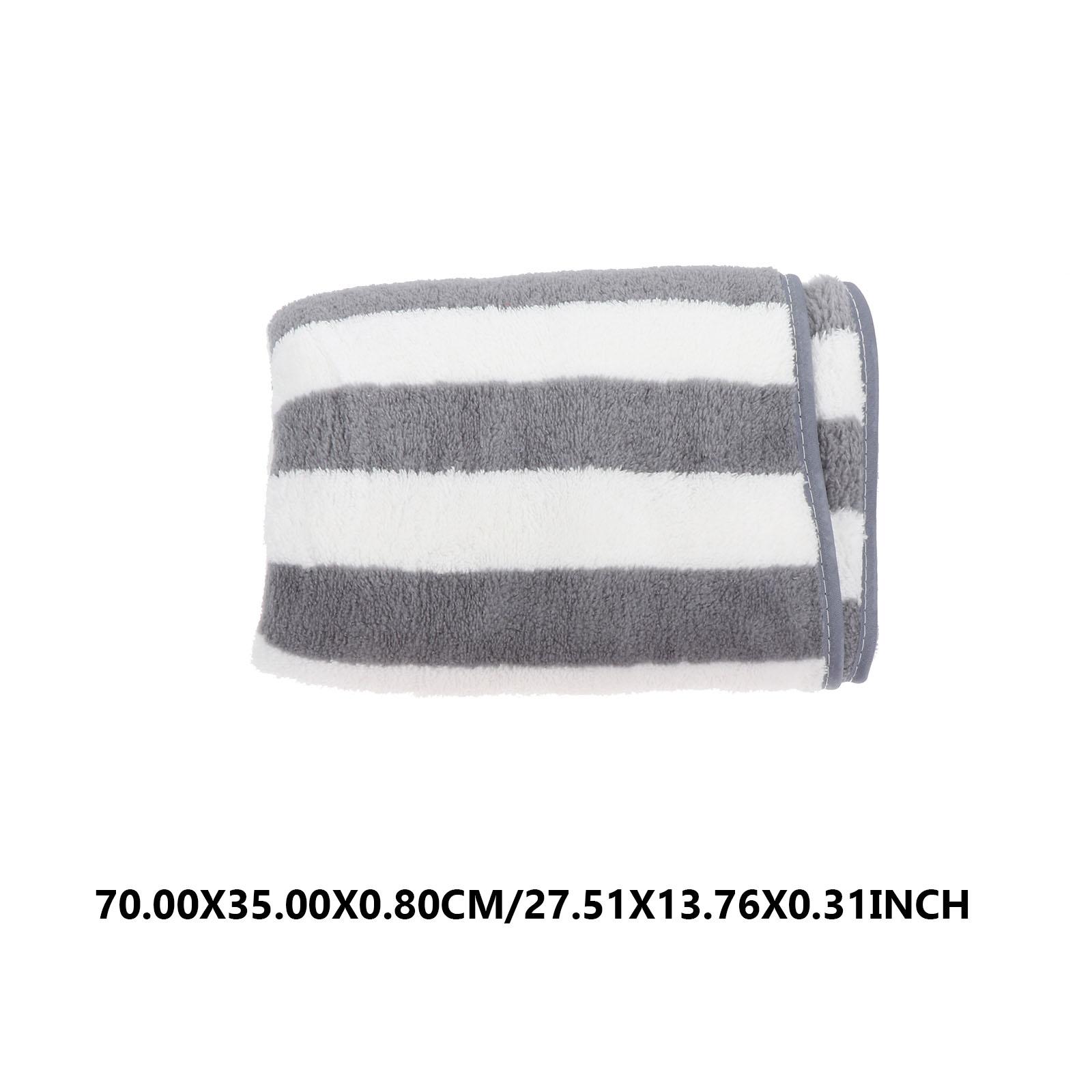 4Pcs High Quality Colored Striped Towels Coral Fleece Soft Thick Absorbent for Home Spa Travel Reusable Wash Cloths фиолетовый