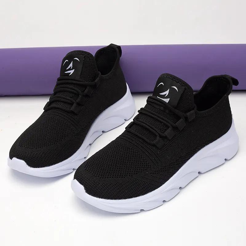 Fashion Breathable Mesh Men Sport Running Shoes Ultralight Soft Thick Sole Women Sneakers Walking Jogging Socks Footwear Tenis Masculino