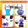 Feb.Check Valve 3/4 Inch True Union Check Valve Transparent Blue UPVC Check Valve Pipeline Check Valve One-Way Valve