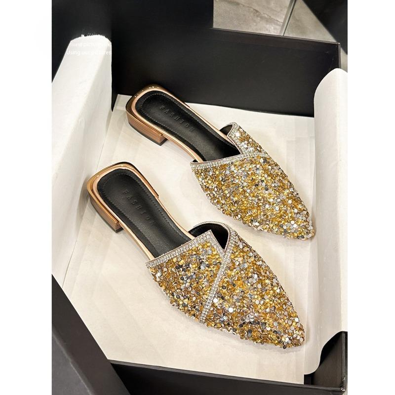 New Pointed-toe High-heeled Flip-flops, Thin-heeled Pointed-toe Women's Shoes