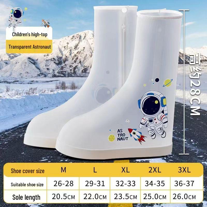 Shangyu High-Top Children's Non-Slip Rain Boots - Summer Waterproof, Thickened, Wear-Resistant, Mid-Calf Silicone Covers
