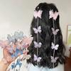 2 Stück/Set Fee Perle Schmetterling Haarspange Prinzessin Mädchen Quaste Geflochtene Haarkette Haarnadel Süßer Babyschmuck Kinder Haarschmuck