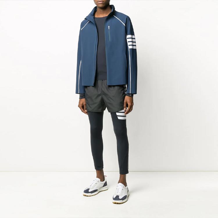 THOM BROWNE Interlock 4-Bar Stripe Crewneck T-Shirt MJA001A-06770-461