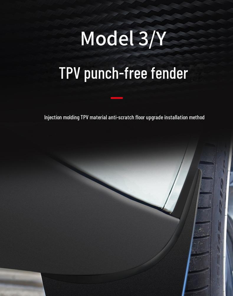 Accesorii pentru modificarea mașinii Tesla Model Y3 TPE pentru apărătoare scurte
