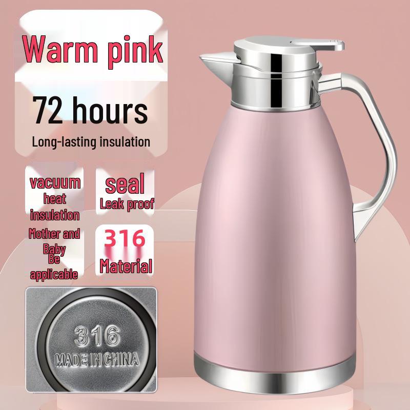 High-End Stainless Steel Insulated Kettle - Anti-Scald, Double-Layer Pot for Household & Commercial Use