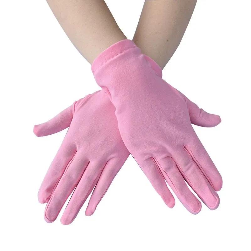 Guanti protettivi per le mani da donna per la primavera e il nuovo, in latte di seta satinato elastico, corti, sottili e traspiranti